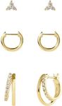 Ana Luisa Gold Hoop Earring Bundle - Starstruck Bundle 3 Pairs - 14K Gold Plated Earrings With Cubic Zirconia - Hypoallergenic, Water-Resistant, Tarnish-Free - Hoops & Stud Earrings - Women Gift Ideas