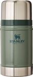 Stanley Classic Legendary Large Food Jar 24 oz | Vacuum Insulated Flask Food Container | Wide Mouth Screw On Lid | Packable for Travel | Stainless Steel & Leakproof Lid | Hammertone Green