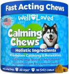 Well Loved Calming Chews for Dogs - Dog Calming Chews, Made in USA, Vet Recommended, Calming Treats for Dogs, Melatonin for Dogs, Dog Hemp, for Separation, Fireworks, Travel, Extra Strength