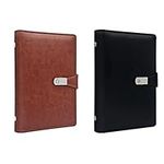 Business Card Holder Books Portable, PU Leather Credit Cards and Name Cards Book Organizer Booklet, Capacity 150 Slots for 150 Cards,2Pack (Brown+Black)