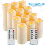 Waterproof Outdoor Candles, flameless LED Battery Candles, 12PCS of high-Temperature Resistant Simulated Candles.