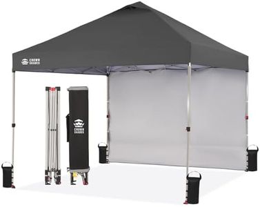 CROWN SHADES 10'x10' Pop Up Canopy with 1 Sidewall