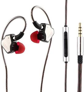 Linsoul 7Hz Salnotes Zero HiFi 10mm Dynamic Driver in-Ear Auricolare IEM con diaframma in metallo composito e in acciaio inossidabile Cavo OFC a 2 pin staccabile (nero, con microfono, 3,5 mm)