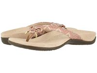Vionic Women's Rest Bella II Toepost Sandal - Ladies Flip Flop with Concealed Orthotic Arch Support Chevron Dusty Pink 8 Medium US