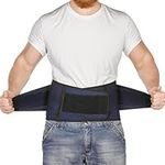 AVESTON Back Support Lower Back Brace for Back Pain Relief - Thin Breathable Rigid 6 ribs Adjustable Lumbar Support Belt Men/Women Keeps Your Spine Straight, Surgery, Fracture - XLarge 46-52" Belly