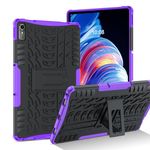 DUEDUE for Lenovo Tab P11 2nd Gen 11.5 inch Case 2023,Lenovo Tab P11(TB350FU/TB350XU) Tablet Case, [Heavy Duty Shockproof][Adjustable Stand] Cover for Lenovo Tab P11 Gen 2 Tablet,Black/Purple