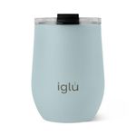 iglu Reusable Coffee Cup | Thermal Insulated Stainless Steel Travel Mug with Lid | 12oz / 340ml Mugs | Double Walled - Great For Hot & Cold Drinks | His & Hers Premium Eco-Friendly Gifts (Arctic Blue)