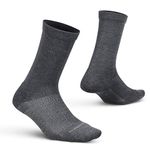 Feetures Womens Everyday Cushion Crew Sock (Medium, Gray)