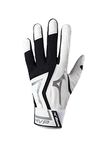 Mizuno MVP Baseball Batting Gloves, Youth T-Ball, White/Black