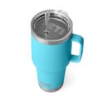 YETI Rambler 35 oz Tumbler with Handle and Straw Lid, Travel Mug Water Tumbler, Vacuum Insulated Cup with Handle, Stainless Steel, Reef Blue