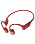 SHOKZ OpenRun - On Ear Bluetooth Bone Conduction Sport Headphones - Sweat Resistant Wireless Earphones for Workouts and Running - Built-in Mic, with Headband(Red)