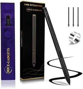 HD E-GADGETS EMR Stylus Pen for Remarkable 2, Samsung - 4096 Pressure Level Sensitivity, Palm Rejection, Natural Tilt, Magnetic Design, No Charging. Comes with 3 Spare Tips and a Pouch