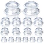 Syhood 16 Pcs 4 Sizes Cupping Therapy Set Silicone Cupping Massage Cups Professional Cupping Therapy Studio and Household Set for Cellulite Reduction Body Myofascial Muscle Nerve Joint Pain (Clear)