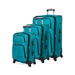 SwissGear Sion Softside Expandable Luggage, Teal, 3-Piece Set (21/25/29), Sion Softside Expandable Luggage