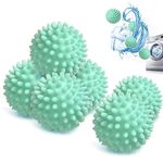 Dryer Balls, Reusable Dryer Ball, 6 Pcs Laundry Balls for Drying Clothes, Washing Clothes and Fluffing Clothes (Green)