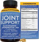 Glucosamine Chondroitin MSM Joint Support Supplement, 90 Capsules - with Turmeric, Black Pepper, Boswellia and Hyaluronic Acid - Joint Health Supplement for Mobility, Flexibility and Comfort