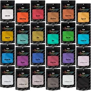 U.S. Art Supply Jewelescent 24 Color Mica Pearl Powder Pigment Master Set Kit, 3.5 oz (100g) Sealed Pouches - Cosmetic Grade, Metallic Color Dye - Paint, Epoxy, Resin, Soap, Slime Making, Art