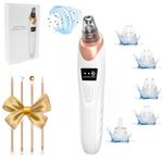 2024 Blackhead Remover Pore Vacuum, Upgraded Electric Facial Pore Cleaner with 5 Suction Power & 5 Probes, 4 Pimple Popper Tools, USB Rechargeable Blackhead Vacuum Kit for Women & Men