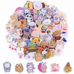 65PCS Acrylic Brooch Pins, Lorvain Cute Aesthetic Badges Pin Kawaii Backpack Pins Sheep Rabbit Dog Bear Girl Cartoon Brooch Pin for Backpacks Bags Jackets Hoodies Hats