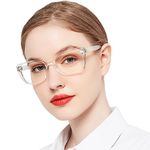 OCCI CHIARI Modern Big Frame Reading Glasses for Women Square Readers(Clear 1.25x) 1.0 1.25 1.5 1.75 2.0 2.25 2.5 2.75 3.0 3.5 4.0 5.0 6.0