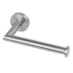 HITSLAM Brushed Steel Toilet Roll Holder Wall Mounted SUS 304 Stainless Steel Silver Toilet Paper Holder Waterproof Rotateproof Toilet Tissue Holder for Bathroom - Brushed Nickel