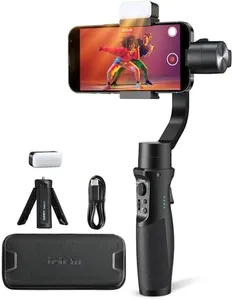 hohem iSteady Mobile+ Kit Gimbal Stabilizer for Smartphone, 3-Axis Phone Gimbal with Fill Light, Ultra-Wide-Angle Mode, 600° Inception, YouTube Vlog Stabilizer for Android and iPhone 15,14,13 PRO Max