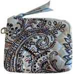 Vera Bradley Women's Cotton Coin Purse, Soft Sky Paisley, One Size