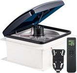 RV Vent Fan 14x14, 10-Speed Roof Vent Fan with Remote Control & Rain Sensor, 12V RV Exhaust Fan, Manual/Auto RV Ceiling Ventilation Fan for Camper Trailer