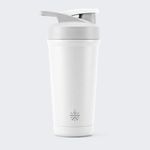 Cult Stainless Steel Bottom Opener Shaker Bottle 700 ml, Leakproof Protein Mixer with Noise-Free Agitator, Wide Mouth, Dishwasher Safe, BPA-Free, Gym & Fitness Supplement Bottle