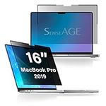 SenseAGE Magnetic Privacy Screen Filter for MacBook Pro 16", Easy On/Off Anti-Blue Light, Anti-Glare Privacy Screen Protector, Compatiable for Apple Mac Laptop 16 inch (2019)