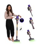 STARQ Flexibend Vacuum Cleaner 2in1 Handheld & Foldable Stick, Laser Guided Brush 400W Touchscreen & 28 Kpa Strong Cyclonic Suction, HEPA Filter Cordless Bagless & Rechargeable Upto 60min Runtime