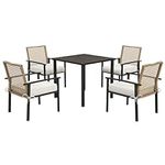 Outsunny 5 Piece Patio Dining Set, 
