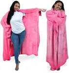 Adult Wearable Blanket with Sleeves - Wearable Blanket Adult - Wearable Blankets for Women - Cozy Gifts for Women and Men, Gifts for Girlfriend - Gifts for Mom - Birthday Gifts for Women Hot Pink