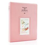 CAIUL 128 Pockets Photo Album Compatible with Fujifilm Instax Mini 12 11 7s 8 8+ 9 25 26 50s 70 90 Film, Polaroid PIC-300 Z2300 Film, Pink