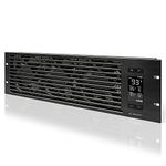 AC Infinity CLOUDPLATE T9, Rack Mount Fan Panel 3U, Exhaust Airflow, for cooling AV, Home Theater, Network 19” Racks