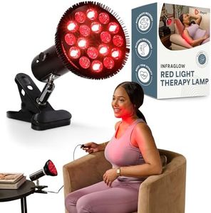 LifePro InfraGlow NIR & Red Light Therapy Lamp - Infrared Red Light Therapy Bulb with 18 LEDs & Clip-On Lamp - at-Home Red Light Therapy for Body, Chronic Pain Relief, Skin Wellness, & Recovery