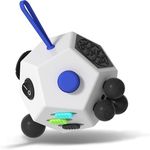 Fidget Dodecagon -12-Side Fidget Cube Relieves Stress and Anxiety Anti depression cube for Children and Adults with ADHD ADD OCD Autism (A2 White)