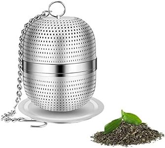 iJiZuo Infusor de Te Filtros, Infusor de té de Acero Inoxidable, Filtro de té para té Suelto, Colador con Gancho de Cadena Extendido para té de Hojas Sueltas, Especias, Condimentos