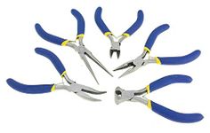 Toolzone 5pc Mini Soft Grip Plier Set in Zip Case