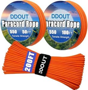 DDOUT 550 Paracord 200ft, 4mm Thin Tactical Parachute Cord for Climbing, Camping, Tent, Clothsline, Survival Utility Rope, Orange
