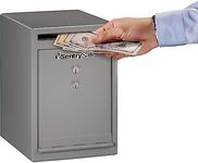 SentrySafe Depository Safe with Dual Key Lock, Steel Drop Slot Safe for Offices and Businesses, Securely Store Cash, Deposits and Valuables, 0.38 Cubic Feet, 12 x 8 x 10.3 Inches, UC-039K