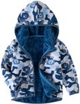 EIGIOO Kids Boys Polar Fleece Jacket with Hood Toddler Outerwear Warm Autumn Winter Coat 2-7Years