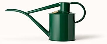 HAWS Indoor Metal Watering Can | The Fazeley Flow - Two Pint | Pot Waterer | Galvanised Steel | Green