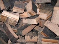 Oak Whiskey Barrel Chunks BBQ Smoking Wood Chunks Smoker Bourbon Blocks 20kg