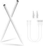 Stylus Pen for iPad Pencil 11th A16/10th Gen,2Pack Active iPad Pen Fast Charing,iPadPencil Pro for 2018-2025 iPad11 A16/10/9/8/7/6,iPadPro 13"/11"/12.9"/M4,iPadAir 6/5/4/3,iPadMiNi 7 A17 Pro/6/5 Gen