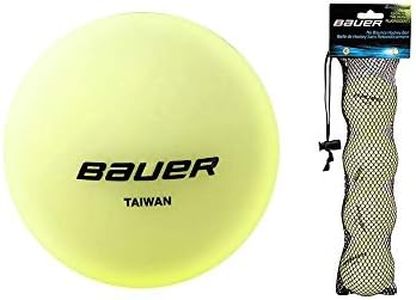 Bauer Confezione da 4 palline da hockey da strada, tempo freddo o caldo (bagliore al buio)