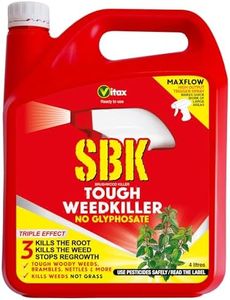Vitax Sbk Brushwood Killer Tough Weedkiller, Kills Down To The Roots, Suitable For Brambles, Nettles, Dock, Woody Weeds, Hardwood & Tree Stumps, Wont Kill Grass, Ready To Use - 4L