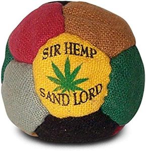 World Footbag Sir Hemp Hacky Sack Footbag, Black/Green/Grey/Red/Tan/Yellow