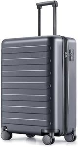 NINETYGO Carry On Luggage 22x14x9 Airline Approved, 20 Inch Luggage with Smooth Spinner Wheels, Lightweight, Hard Shell PC Suitcase Carry-On, Travel Luggage, TSA Approved (Grey, Rhine Basic)