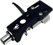 Black All-in-OneTurntable Headshell Kit Compatible with AT3600L, for Magnetic Cartridge Stylus & Mounting Screws, Fit Technics Turntables, Universal 1/2-inch Mount MM HIFI LP Record Player Accessories